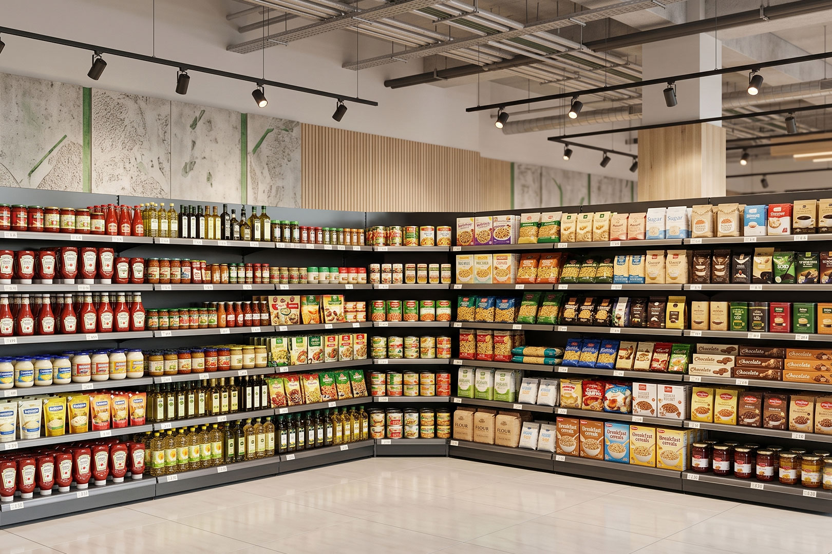 Wall-mounted internal corner shelving unit with shelves Wall-mounted internal corner shelving unit with shelves