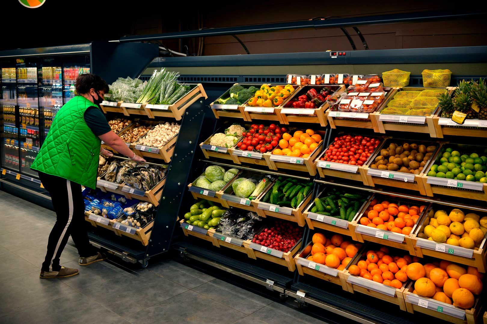 Specialized units for vegetables and fruit sales Louisiana VF MV 110 VF O 180-DLM, supermarket “Pchyolka-market”