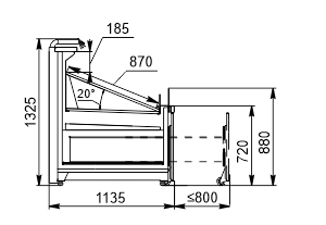 Lady chłodnicze Missouri VF AC 110 VF self 125-DBA z funkcją nawilżania parowego (option2)