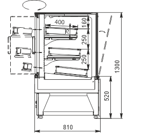 Lady cukiernicze Dakota AС 081 patisserie 2 OSP 130-DLA