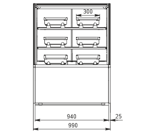 Lady cukiernicze Dakota AС 081 patisserie 2 OSP 130-DLA