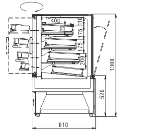 Confectionery counters Dakota AС 081 patisserie 2 OSP 130-DLA