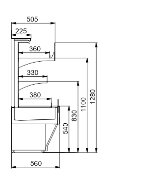 Promotional merchandiser Virginia AC 103 deli self 128-DLA-TL