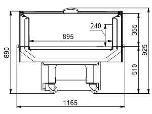 Promotional merchandiser Virginia AC 100 deli self 086-DLA (option)