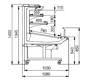 Refrigerated counters Missouri promo MC 100 deli SH self 140-DLA with steam humidifier (option)