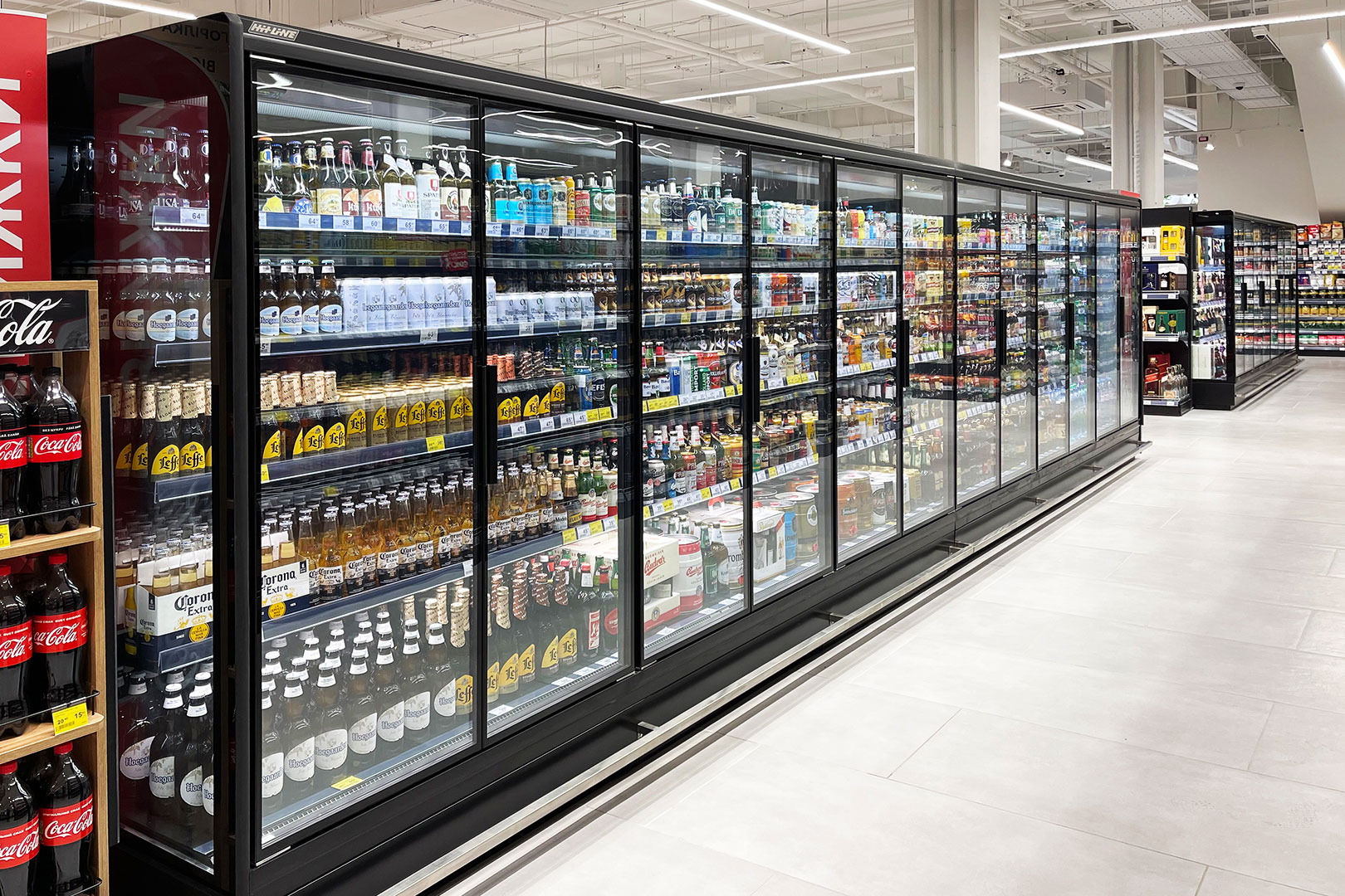 Refrigerated multideck cabinets Indiana 2 MV 090 MT D M, supermarket Klass, Kharkiv