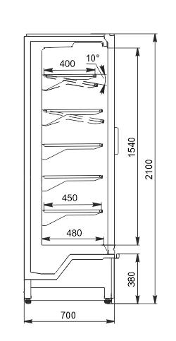Refrigerated multideck cabinets Indiana medium-FG AV 070 MT D 210 DLM/DLA