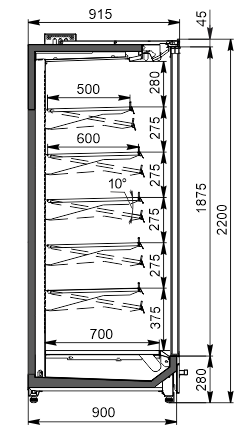 Refrigerated multideck cabinets Indiana 3 MV 090 MT D 220-DLM (sliding/hinged doors) Refrigerated multideck cabinets Indiana 3 MV 090 MT D 220-DLM (sliding/hinged doors)