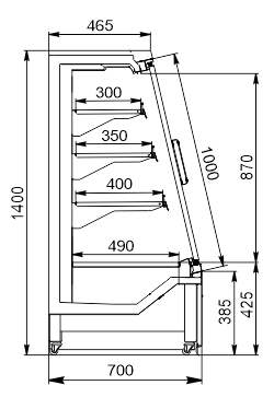 Semi-vertical cabinets Indiana eco cube ASV 070 MT D 140 DLA