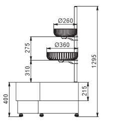 Semi-vertical cabinets Indiana eco NSV 070 O 130-ES-90 - right angular elements