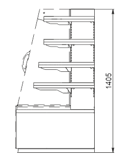 Semi-vertical cabinets Indiana eco cube NSV 070 O 140-ES-90-right angular elements
