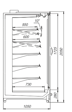Regały chłodnicze Louisiana 6 MV 105 MT D 205-DLM