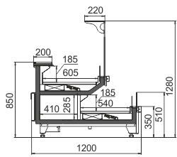 Refrigerated counters Missouri MC 120 combi L/self 130-D/DBM