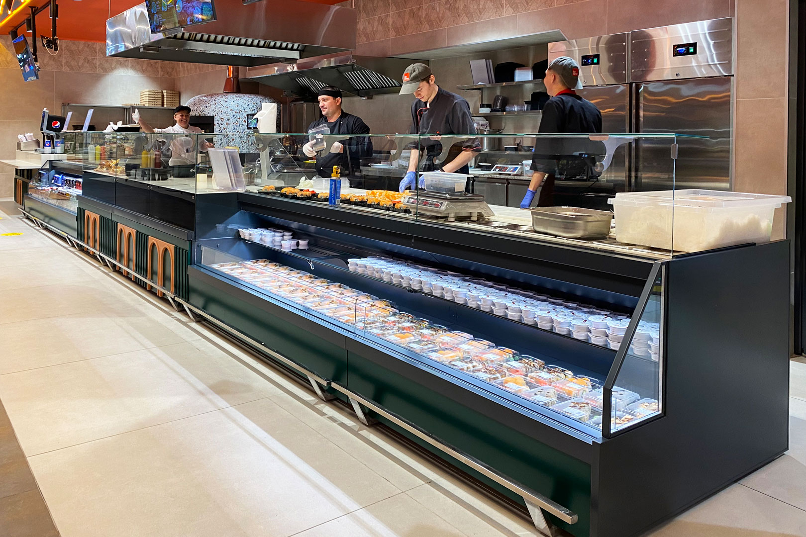 Refrigerated counters Missouri MC 120 sushi/pizza combi L M, supermarket Epicentr