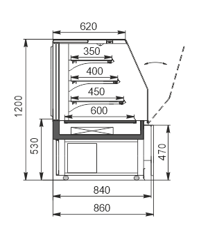 Refrigerated counters Missouri AC 084 patisserie OS 120-DLA (option)