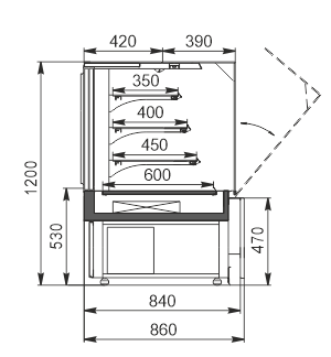 Refrigerated counters Missouri AC 084 patisserie OS 120-DLA