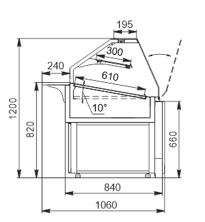 Refrigerated counters Missouri AK 084 bakery OS 120-DLA 
