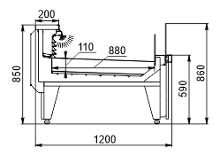 Refrigerated counters Missouri MC 120 fish self 086-SLM/PLA with steam humidifier (option)