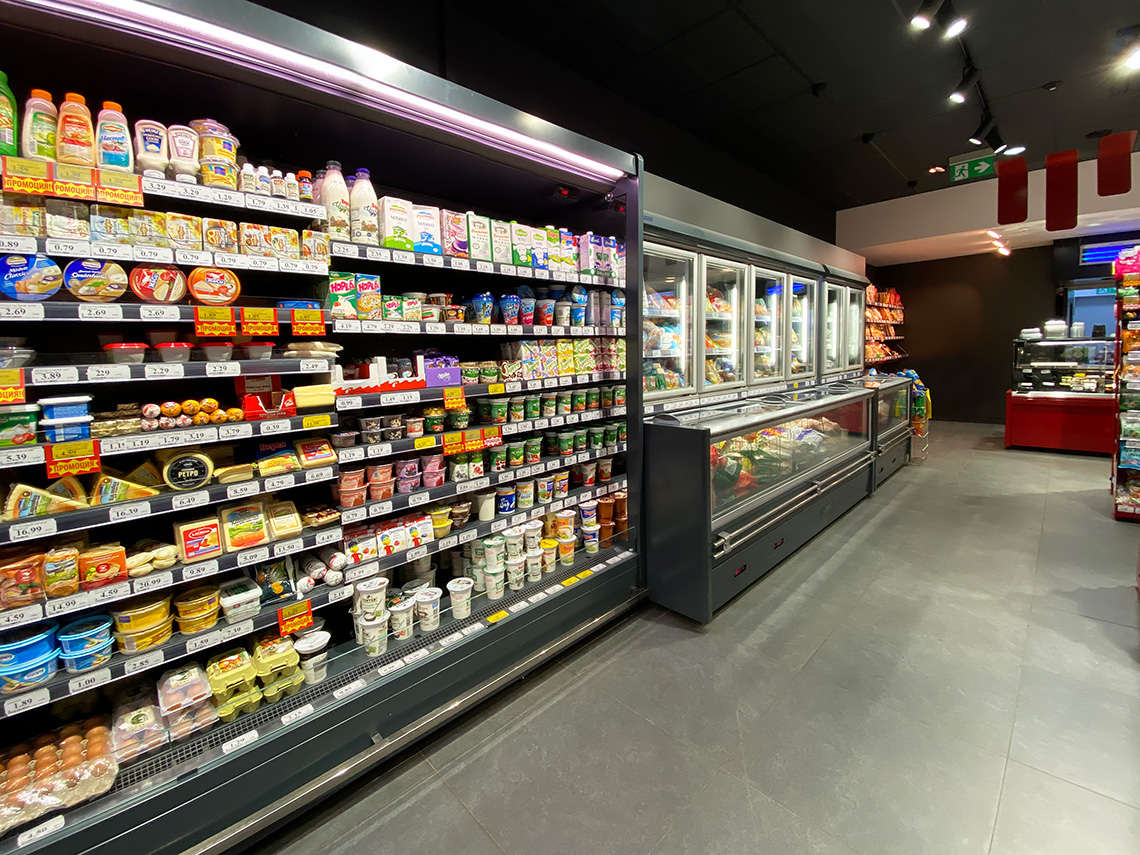 Multideck cabinets Indiana MV 070 MT O 205-DLM, frozen foods units Alaska combi 2 MD MHV 110 LT D/C 200-DLM