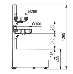 Semi-vertical cabinets Indiana eco NSV 070 O 130-ES-90 - left angular elements