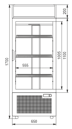 Refrigerated cabinets Kansas A1SG 050 MT 1HD 170-D200A-065