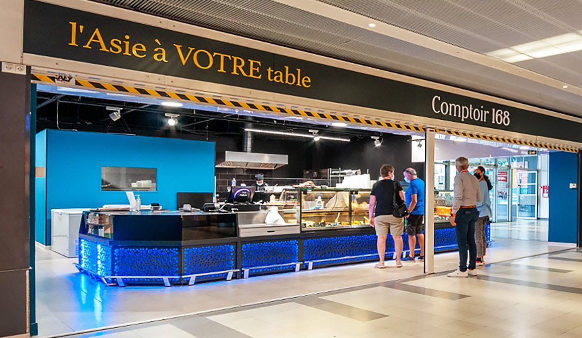 Refrigerated counters Missouri MC 100 deli PS A, Missouri NC 120 RT PP/L – angular element, Мissouri NC 100 cash desk, minimarket Comptoir 168 (France)