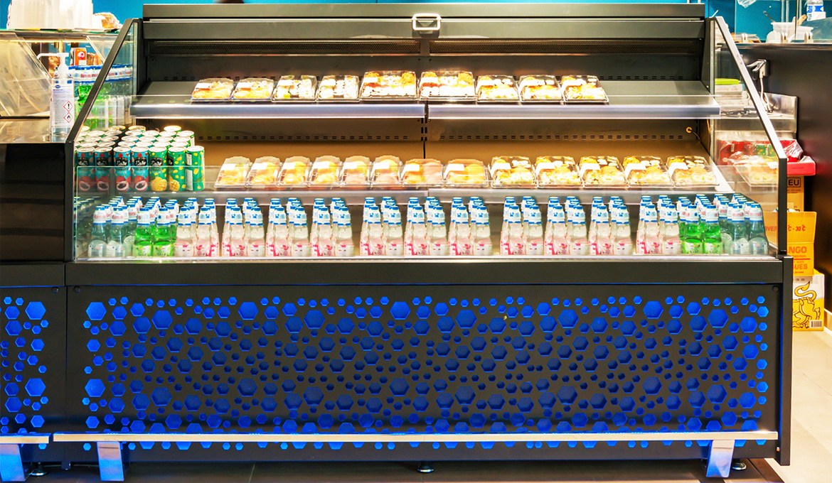 Refrigerated counter Missouri MC 120 cascade A, minimarket Comptoir 168 (France)