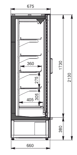 Refrigerated multideck cabinets Indiana medium AV 066 LT D 210-DLA