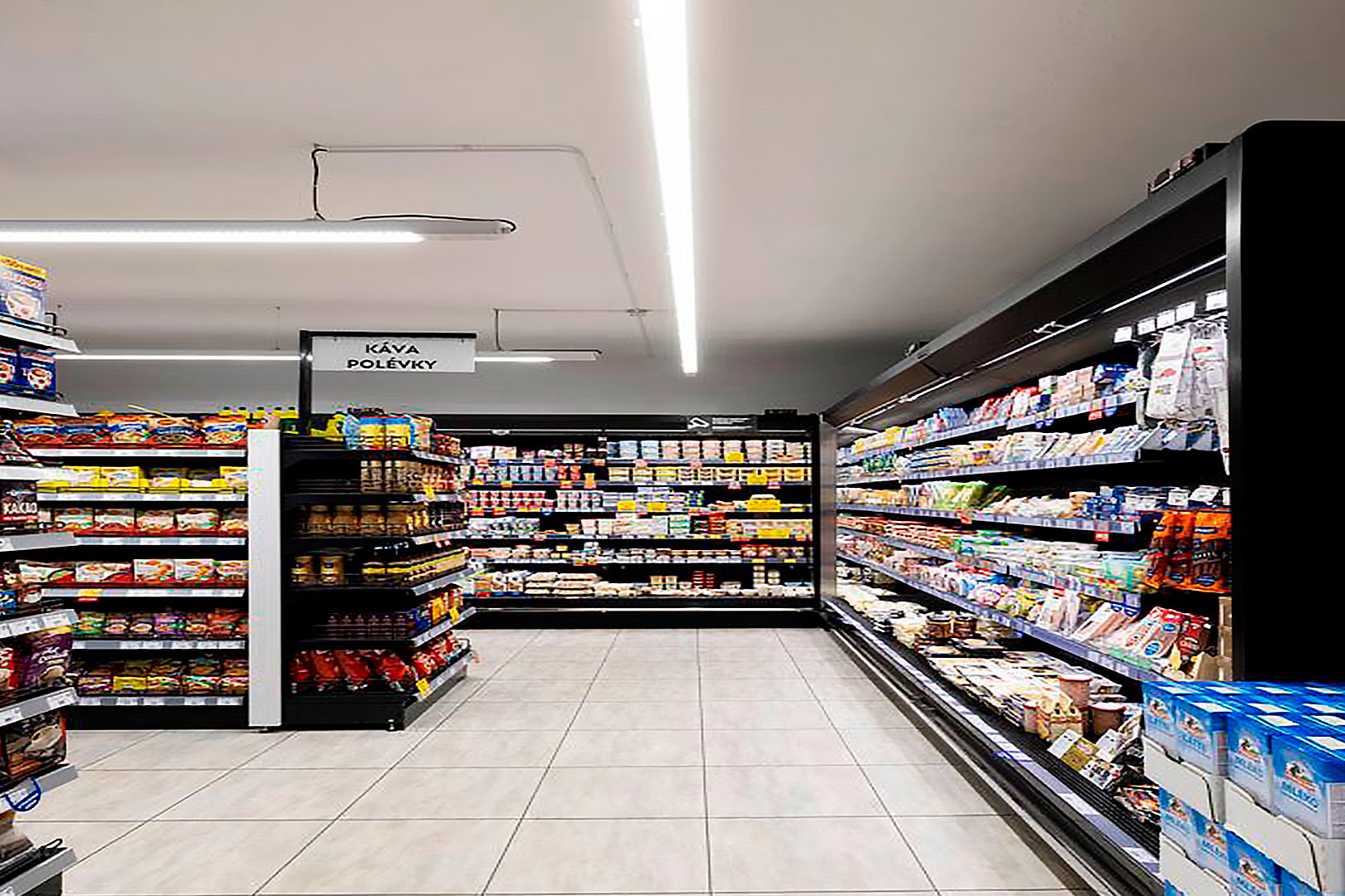 Refrigerated multideck cabinets Louisiana MV 095 MT O 210-DLM, convenience store Flop, Czech Republic