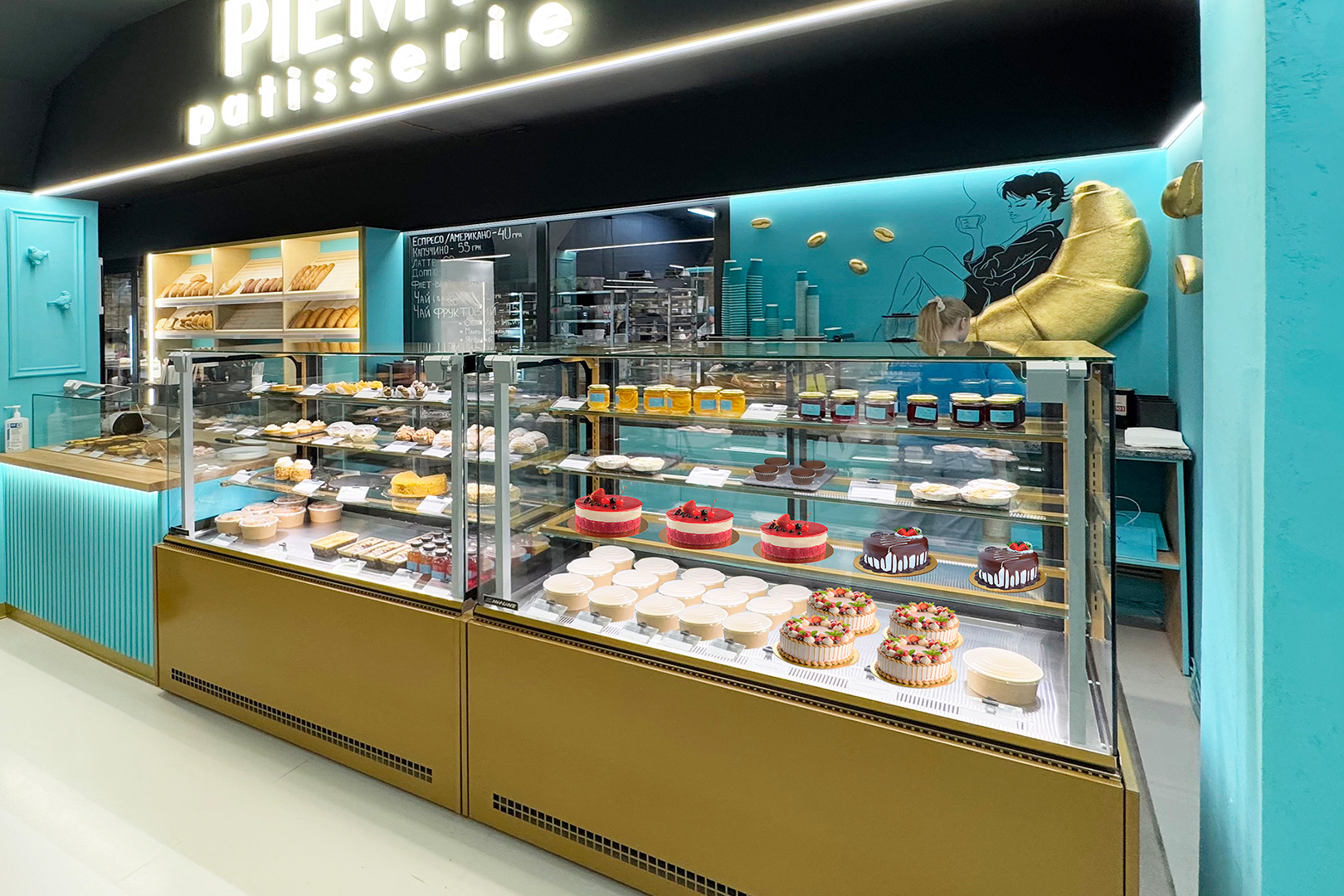 Confectionery counters Dakota AC 081 patisserie PS 150-DLA, сandy store PIEMY