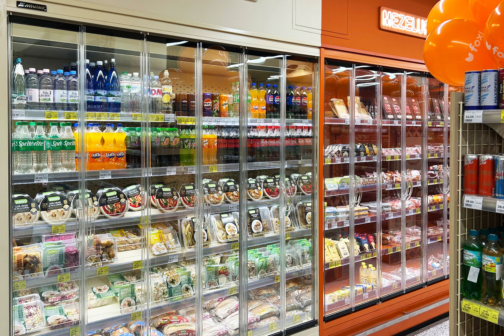 Multideck cabinets Indiana 2 MV 080 MT D 205-DLM, Foxi convenience store, Moldova Multideck cabinets Indiana 2 MV 080 MT D 205-DLM, Foxi convenience store, Moldova