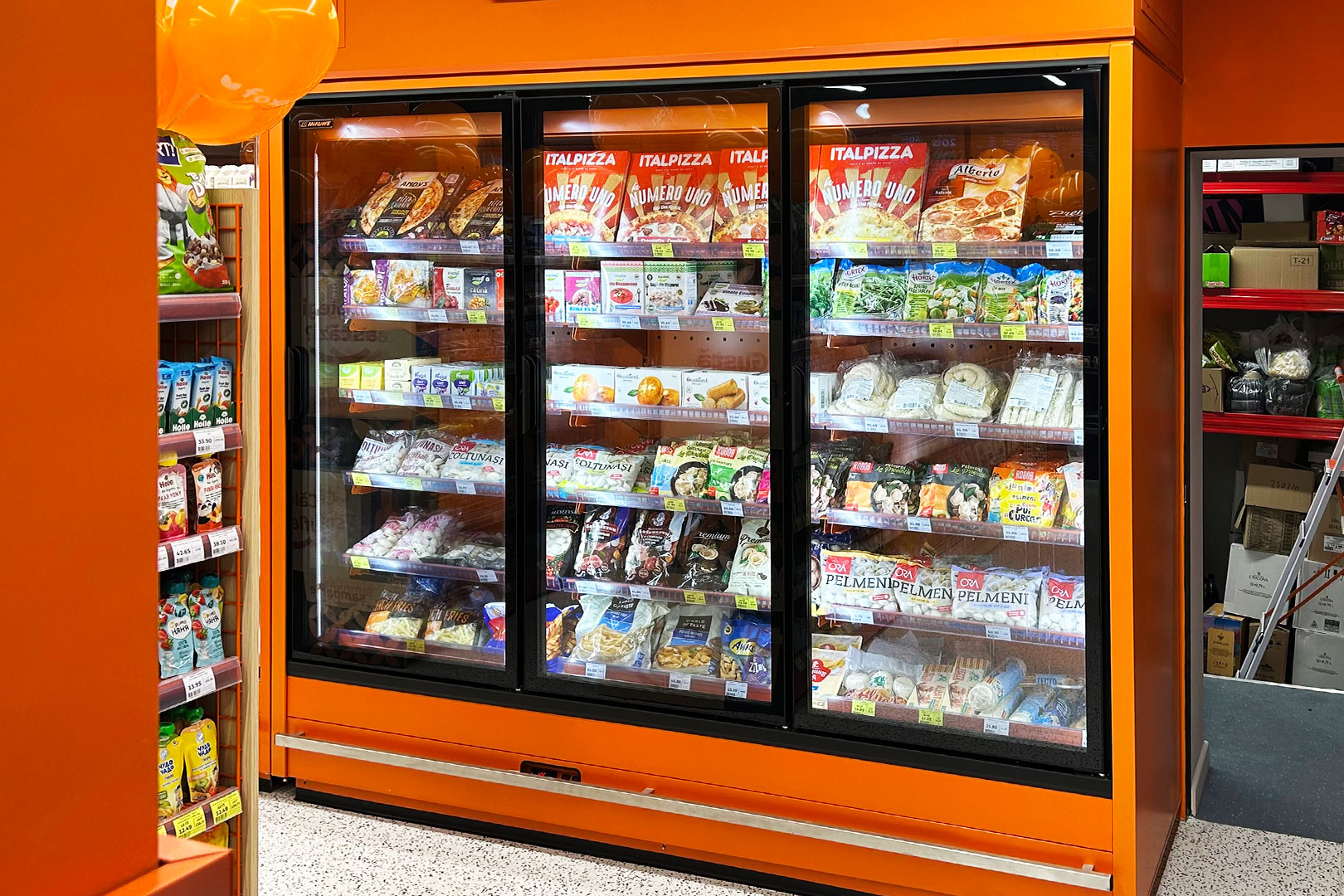 Multideck cabinets Indiana 2 MV 080 LT D 205-DLM, Foxi convenience store, Moldova Multideck cabinets Indiana 2 MV 080 LT D 205-DLM, Foxi convenience store, Moldova