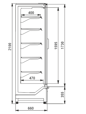Regały chłodnicze Indiana 2 cube AV 066 MT D 210-DLA Regały chłodnicze Indiana 2 cube AV 066 MT D 210-DLA