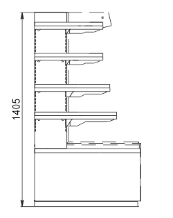 Semi-vertical cabinets Indiana eco cube 2 NSV 070 O 140-ES-90-left angular elements