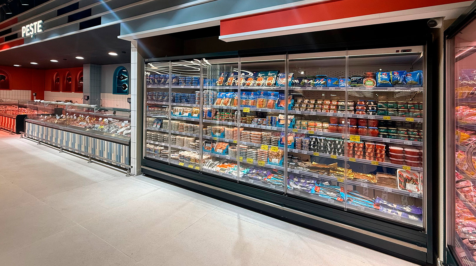 Regały chłodnicze Indiana 3 MV 090 MT D 220-DLM, supermarket Bonus, Mołdawia Regały chłodnicze Indiana 3 MV 090 MT D 220-DLM, supermarket Bonus, Mołdawia