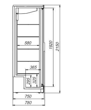 Refrigerated cabinets Kansas A1SG 075 HT 1HD 215-D700A-067